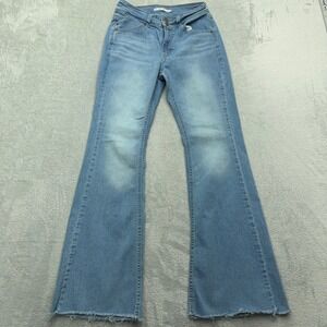 Levi's Jeans Womens 26 Blue 726 Flare High Rise Raw Hem Stretch Denim Pants